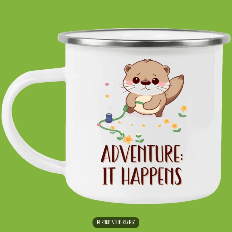 Funny Otter Tripping Camping Mug: Outdoor Adventures and Hilarious Mishaps