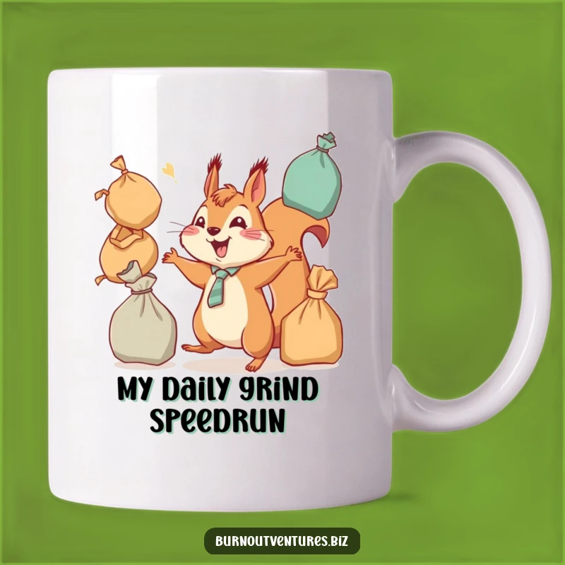 Funny Squirrel Juggling Bags Mug: Perfect Chaotic Gift for Busy Bees