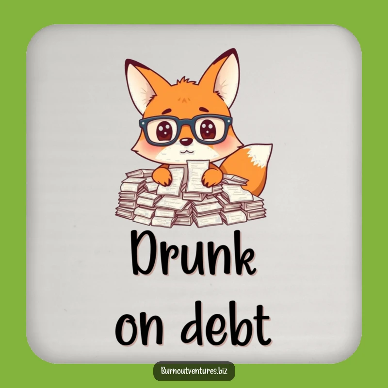 Funny Fox Coaster Set: Hilarious Gift to Tame Your Drink Spills