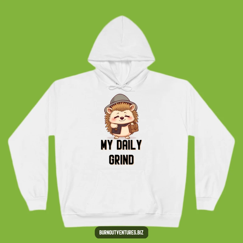 Funny Tired Hedgehog Hoodie - Cozy Gift for Hard Workers