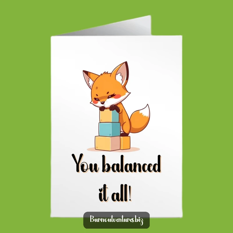 Free Printable Fox Congratulations Card - Funny Downloadable for Big Wins