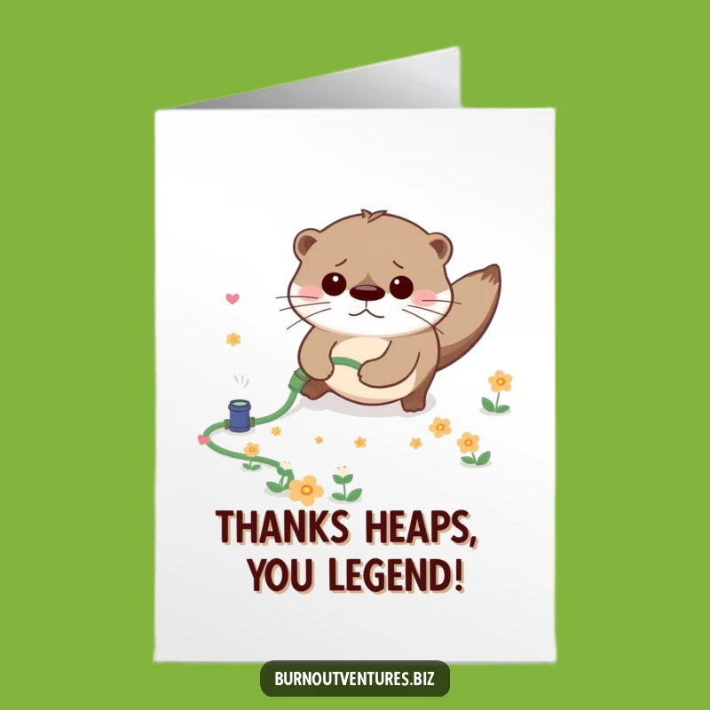 Free Printable Thank You Otter Card - Quirky Downloadable for Expressing Gratitude