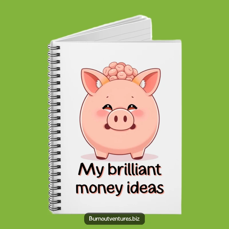 Funny Fox Cub Piggy Bank Notebook: Jot Down Ideas with Hilarious Saver Style