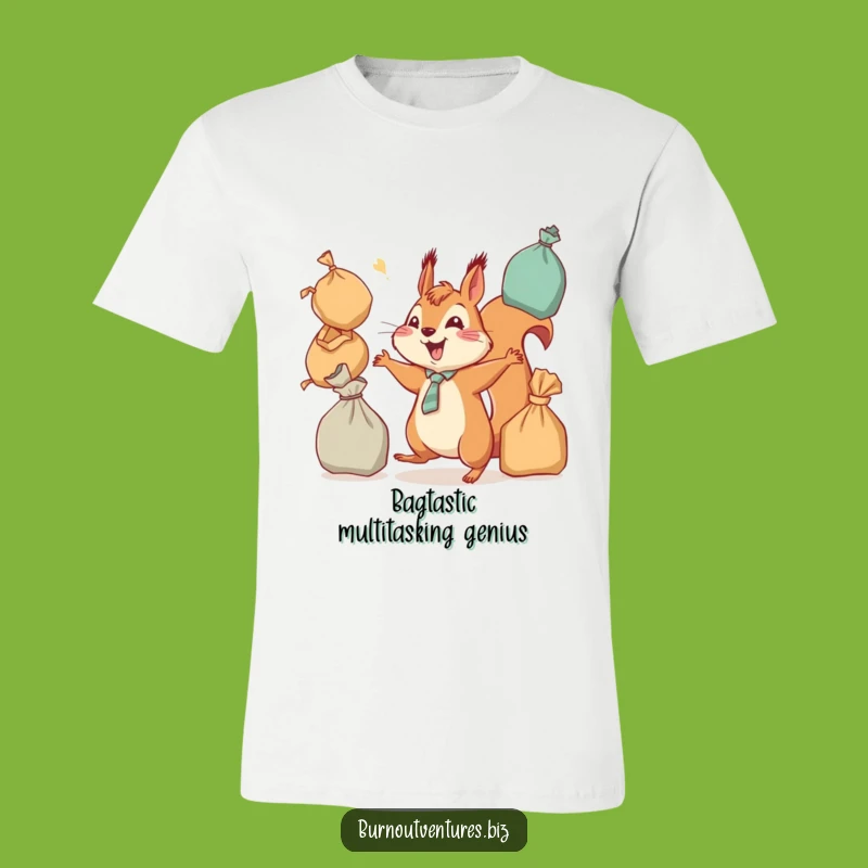 Funny Squirrel Tie T-Shirt: Hilarious Gift for the Juggler in Your Life