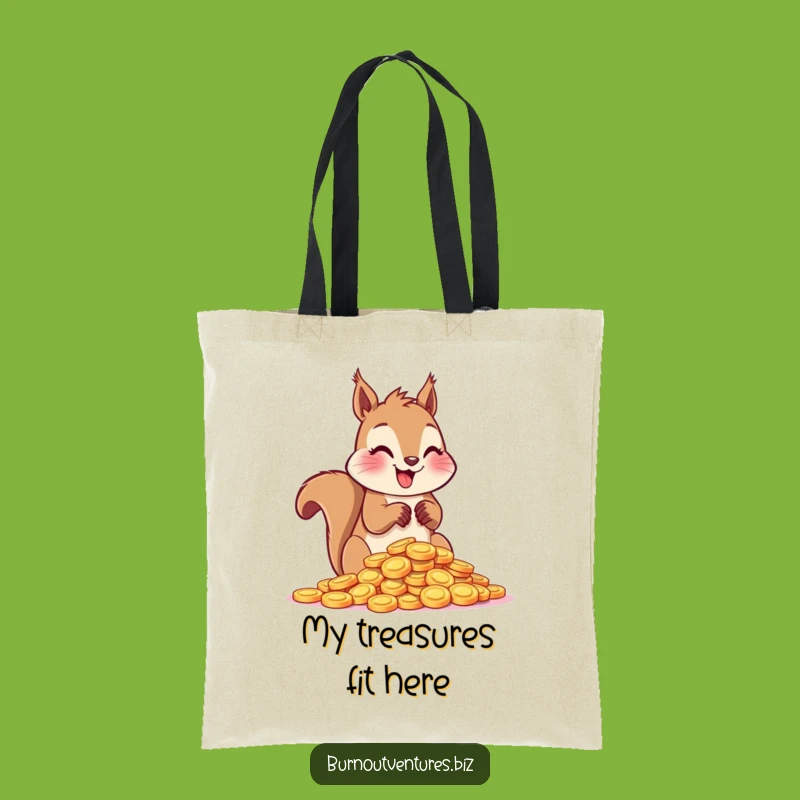 Funny Squirrel Token Collector Tote Bag: Stylish and Enthusiastic Accessory Gift